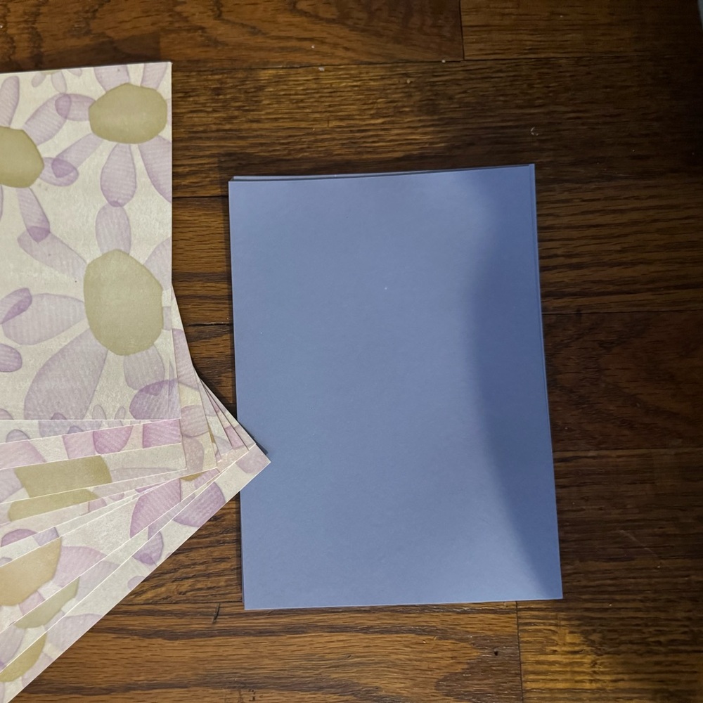 Stylish Blue and Patterned Stationery Set